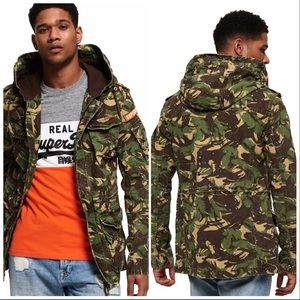 NWOT Superdry Mens Rookie Splatter Para Parka Jacket
